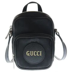 GUCCI (グッチ) オフ ザ グリッド GGキャンバス レザー ショルダーバッグ シルバー金具 ブラック 643882