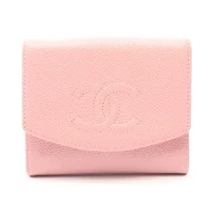シャネル CHANEL Wホック財布 ココマーク ピンク カーフ（牛革） ココマーク Wホック財布 レディース Used A