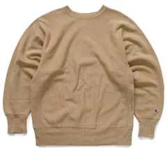 90s Championチャンピオン 無地 目無し リバースウィーブ スウェット カーキ★ブランク ブックストア オールド ビンテージ