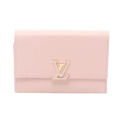 ルイ・ヴィトン LOUIS VUITTON 三つ折り財布 ポルトフォイユ カプシーヌ コンパクト M82361 ジャスミンピンク レザー ポルトフォイユ・カプシーヌ コンパクト レディース