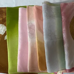 正絹　上質帯揚げ　まとめて７枚　まとめ売り　格安❗️⑦