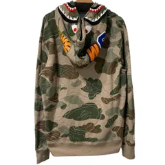 A BATHING APE 23SS Layered Line Camo Shark Full Zip HoodieシャークフルZIPカモフーディ 001ZPJ801005M 8069000142716