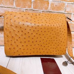 BELSA オーストリッチ ショルダーウォレット キャメル - メルカリ