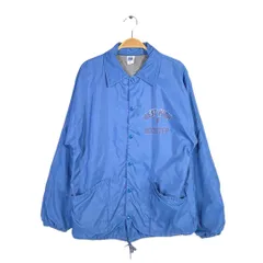 80s ラッセル USA製 ヴィンテージ コーチジャケット ブルー ナイロンジャケット RUSSELL サイズM カレッジ 古着 DZ0809