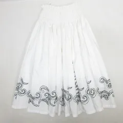 g■フラダンス用■パウスカート ハンドメイド フリーサイズ■白/LADIES/1【中古】■