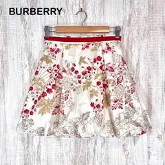 現行タグ BURBERRY バーバリー ロゴプリント 花柄 ミニ丈 バルーンスカート ホワイト キッズ 150cm