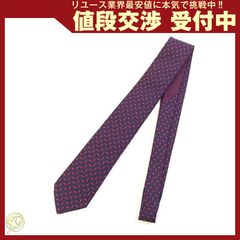 極美品 エルメス HERMES ニットタイ シルク 箱付き ネイビー×オレンジ