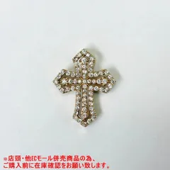 ※併売商品※◆中古美品◆クロスペンダントトップ ダイヤモンド 0.45ct K10YG イエローゴールド メンズ レディース　M1667