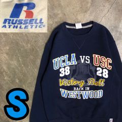 90s ラッセル UCLA カレッジ ワイド 短丈 前V スウェット XLサイズ