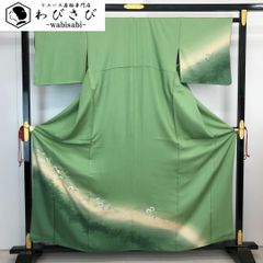 蘇州刺繍 汕頭刺繍 付け下げ 暈し染 鳥 くすみカラー 正絹 X588 - メルカリ