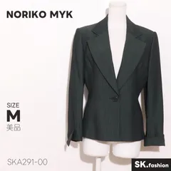 美品 NORIKO MYK アウター テーラードカラー ワンボタン仕様 ウエスト切替 シンプル構造 ジャケット