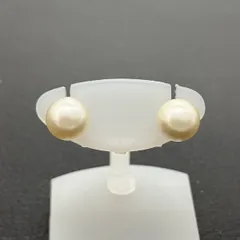 パール モチーフ デザイン ピアス K18 1.3g 金 イエロー ゴールド 