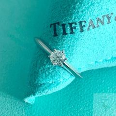 美品 ティファニー トゥルー エンゲージメント リング 0.26ct 鑑定書