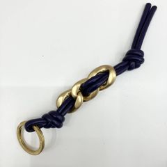 ボッテガヴェネタ キーリング ノット ツイスト レザー ゴールド金具