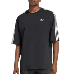 (アディダスオリジナルス) adidas Originals アディカラー スリーストライプス オーバーサイズＴシャツ メンズ V9487 KD4095 MEN'S ADICOLOR THREE STRIPES OVERSIZED T‐SHIRT BLACK