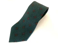 【Christian Dior・クリスチャンディオール】ペイズリー柄　ダークグリーン系　メンズ　ネクタイ　服飾小物　現状品