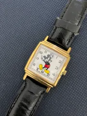 【動作未確認】ミッキーマウス 腕時計 スクエア 角型 クォーツ レトロ ジャンク