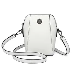 【新品】 [Bearneko] スマホポーチ レディース ショルダーバッグ 本革 斜めがけ 軽量 バッグ お財布ショルダー 軽量 小さめ 防水 スマホショルダーバッグ ファッション 女性 プレゼント (ホワイト)