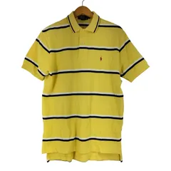 ポロバイラルフローレン Polo by RALPH LAUREN 90S スモールポニー刺繍 ボーダー S/S ポロシャツ メンズ JPN：M 