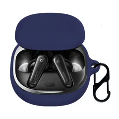 装着充電可能 耐衝撃 防水 キズ防止 落下防止 保護ケース 防塵 シリコン イヤーホン 【NOUKAJU】ワイヤレス カバー カラビナ付き ケース 用 4 (ブルー) Liberty Soundcore Anker