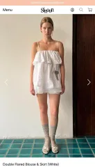 (新品) シヌーン - Double Flared Blouse & Skirt