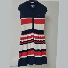 ニット バーバリー(38)ブルーレーベル ストライプ ワンピース