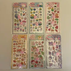 肉球シール6枚　肉きゅうシール　可愛いシール　いぬ　ねこ　ひよこ　N1