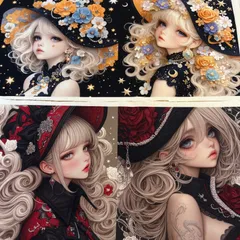 パネル生地　在庫処分‼️ 女の子16柄　72