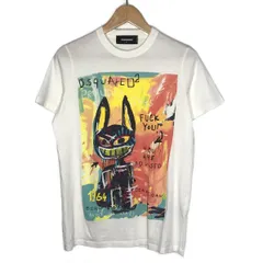 【倉吉店】 中古 DSQUARED2 | ディースクエアード 半袖Ｔシャツ 15SS バスキアプリント S74GC0977 S22427 ホワイト サイズ：M 【102】