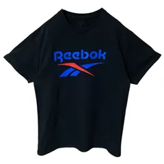 M リーボック ビッグプリント デカロゴ ブラック 黒 Tシャツ レディース ユニセックス メンズ 古着 半袖 CHM