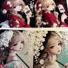 パネル生地　在庫処分‼️ 女の子16柄　73