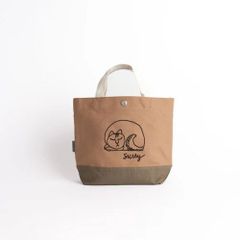 sampo×earコラボ刺繍トートバッグ 「撥水/A4サイズ対応」 キャメル
