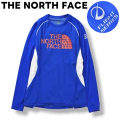 【美品】 【ゴールドウィン製】 ノースフェイス THE NORTH FACE フライトシリーズ FLIGHT SERIES ロングスリーブ ハイブリッド エンデューロ クルー シャツ 裏地 メッシュ S ブルー レディース ♪