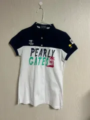 PEARLY GATES 半袖 カラーTシャツ ネイビー/白 レディース 0 サイズ 出品