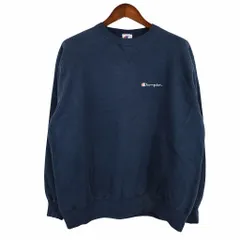 Champion チャンピオン スウェット 大きいサイズ  刺繍 ネイビー (メンズ XL) O4580 中古 古着