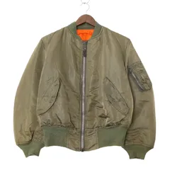 70年代 USA製 ALPHA INDUSTRIES アルファ USAF MA-1 フライトジャケット ミリタリーオリーブ (メンズ SMALL) 中古 古着 A0732