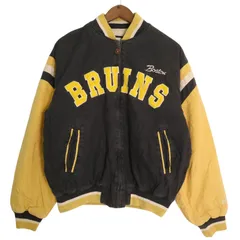 90年代 NHL ボストン・ブルーインズ スタジアムジャケット プロチーム ブラック (メンズ M) 中古 古着 A1534