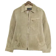 ARMANI JEANS アルマーニ ジーンズ スエードレザージャケット ベージュ (メンズ 52) 中古 古着 A3244のサムネイル
