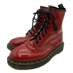 Dr.Martens ドクターマーチン エナメル 8ホール ブーツ レッド(レディース UK)中古 古着 KA2023