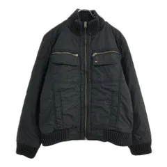 TOMMY HILFIGER トミーヒルフィガー 中綿 ナイロンジャケット ブラック(メンズ M)中古 古着 V1159
