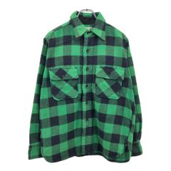 50s-60s Pilgrim マチネル フランネルシャツ 丸タグ 緑黒 - メルカリ