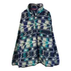 patagonia パタゴニア SYNCHILLA シンチラ スナップT フリースジャケット アウトドア 総柄 マルチカラー(メンズ XXL)中古 古着 X3032