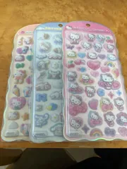 コットンパフィーシール、サンリオ3枚セット