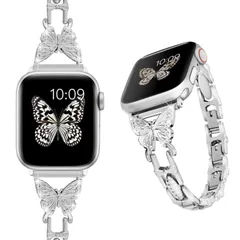 調整可能 細め 対応 1 2 3 4 蝶 5 6 7 8 9 Series バタフライ レディース watch apple ベルト アップルウォッチ用バンド [ALVEIN]