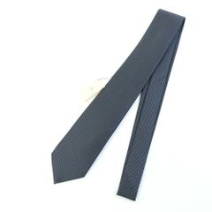 新品未使用】エルメス ニットタイ ネイビー 無地 ソリッド Hロゴ