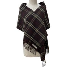 BURBERRY 100% カシミヤ ストール チェック柄180cm×70cm - メルカリ