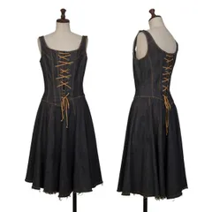 ジページェ バイ ジャンポールゴルチエJPG by GAULTIER レースアップノースリーブデニムワンピース インディゴ40のサムネイル