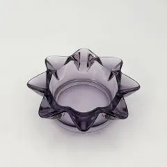 チェコ ヴィンテージ Rudolf Jurnikl ガラスボウル アッシュトレイ 灰皿 パープル アクセサリケース 小物入れ オブジェ 装飾 98306