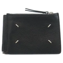 Maison Martin Margiela (メゾンマルタンマルジェラ) マネークリップ フラグメントケース 小物入れ コインケース カードケース ブラック レザー SA1UI0018 シルバー金具