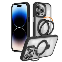 【米軍規格・seninhi対応】iPhone 14 Pro Max ケース seninhi 縦横両対応 半透明 黄ばみ防止 ワイヤレス充電 iPhone 14 Pro Max レンズ保護 ワイヤレス充電対応 耐衝撃 携帯カバー マグネット搭載 車載ホルダー 0